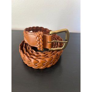 J Crew Plaited Italian leather belt BN907, Size M/L